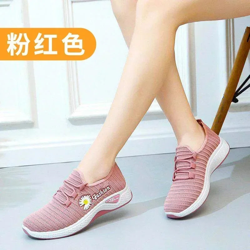 Women's Light Running Sneakers - Breathable Net Casual Shoes