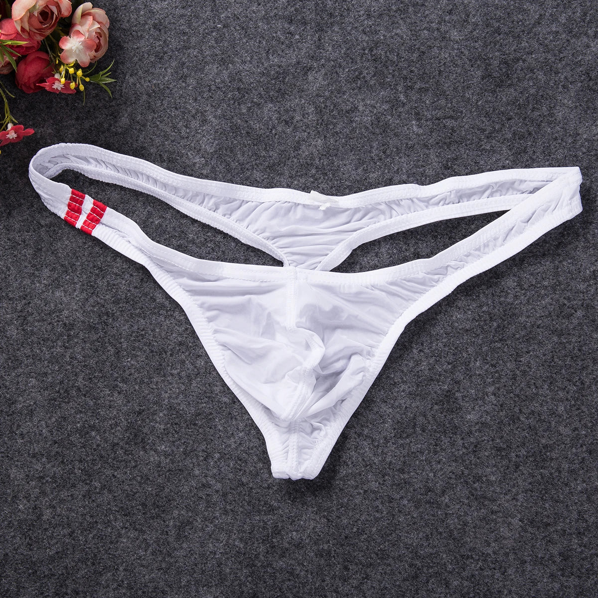 Men's Bikini G-strings Lingerie Underwear Smooth Briefs Tangas Thongs Underpants Men Low Waist Panties