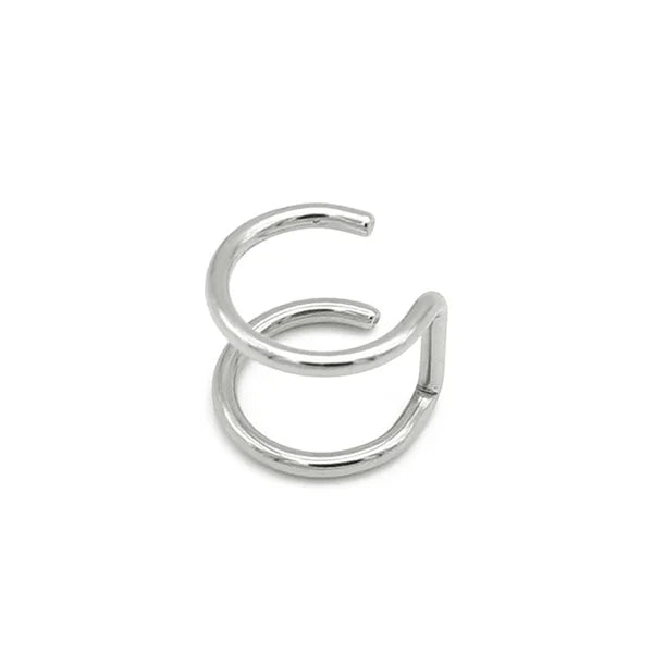 1Pc Punk Steel-color Stainless Steel Painless Ear Clip Earrings For Men/Women Street Pop Non Piercing Fake Earrings Jewelry Gift