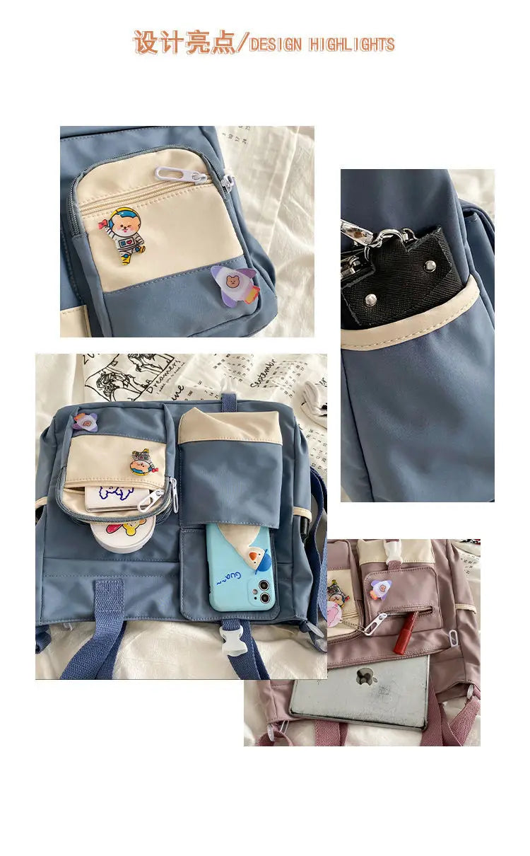 Waterproof Canvas Women Handbags Shoulder Bags Nylon Ladies Tote Messenger Bag Oxford Handbag Crossbody Bags for Girls Satchels