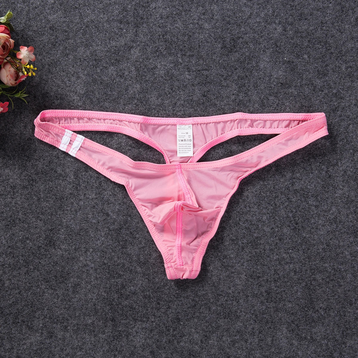 Men's Bikini G-strings Lingerie Underwear Smooth Briefs Tangas Thongs Underpants Men Low Waist Panties