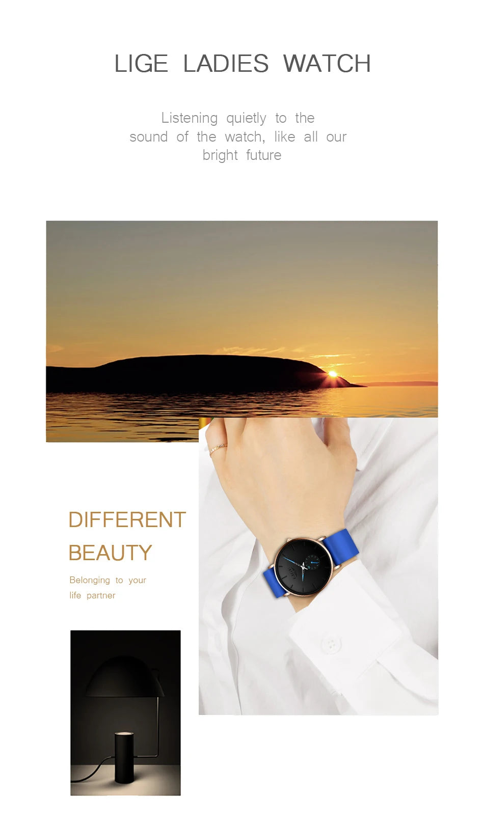 LIGE New Rose Gold Women Watch Business Quartz Watch Ladies Top Brand Luxury Female Wrist Watch Women Girl Clock Relogio Feminin