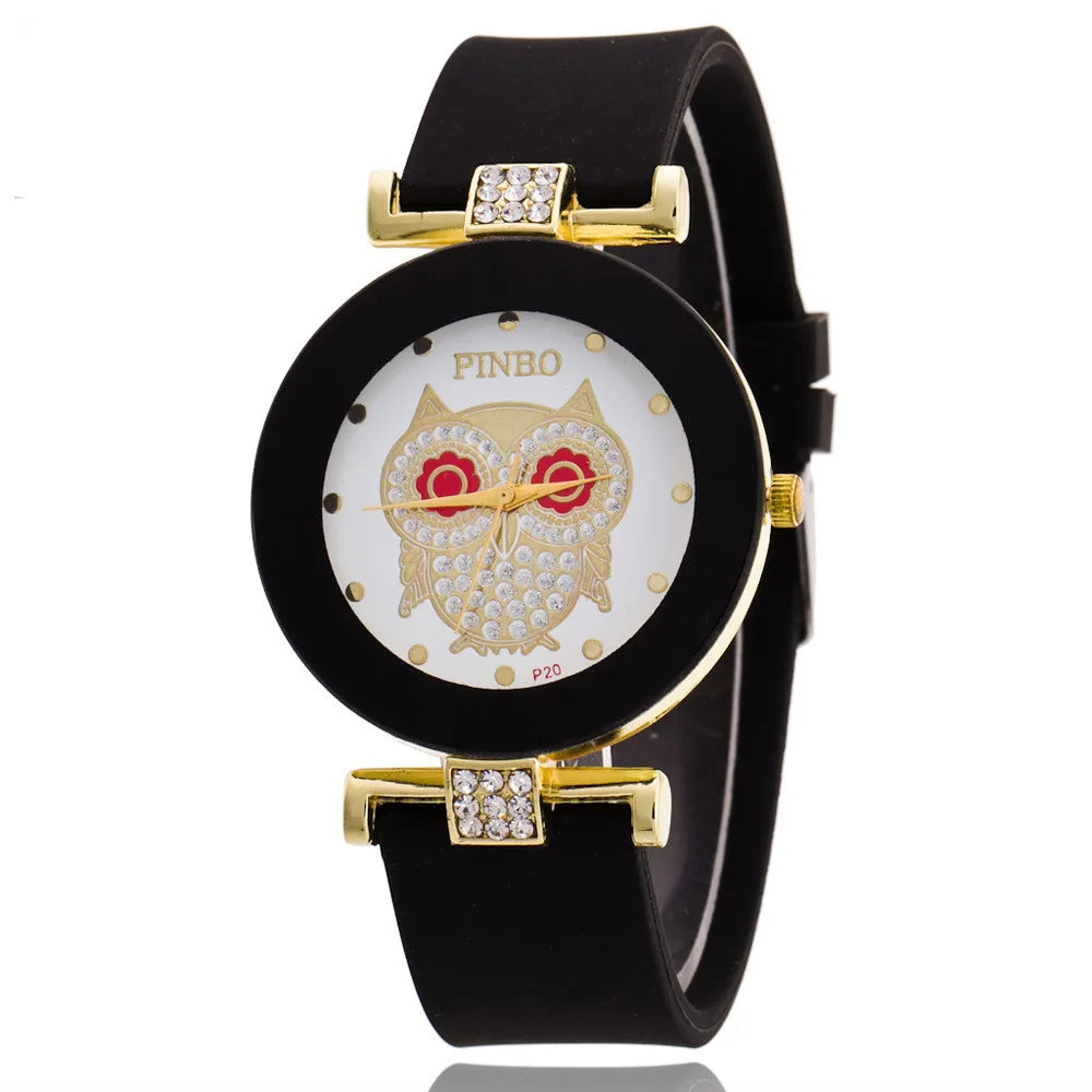 Simple Black White Quartz Watches Women Minimalist Design Silicone Strap Wristwatch Big Dial Women's Fashion Creative Watch