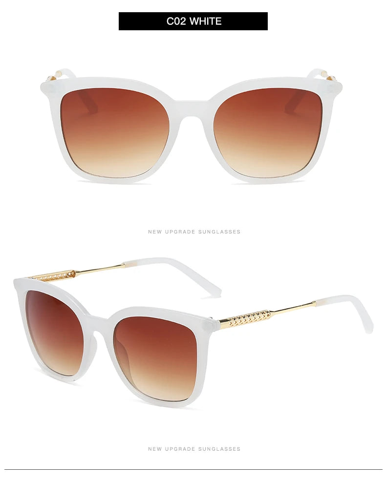 Classic Square Vintage Sunglasses - Alloy Frame Retro Trend UV400