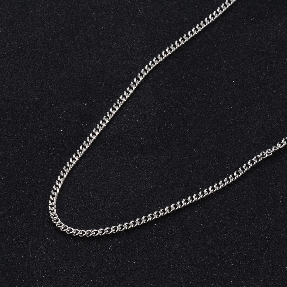 1.2 Width Stainless Steel Thin Basic Necklace Various Matching Fundamental Chain for Women Men Gold/ Silver color as Gift Woles