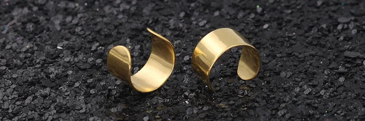 Korean Men's Ear Cuff Fashion Titanium Steel Clip Earrings For Men Single Ear Clips Without Pierced Ears Stainless Steel Jewelry