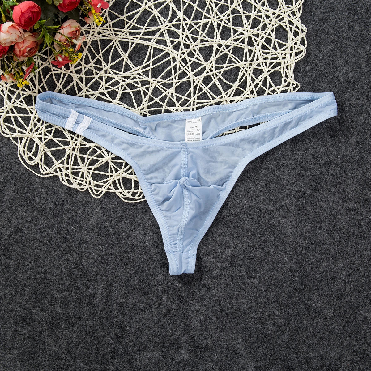 Men's Bikini G-strings Lingerie Underwear Smooth Briefs Tangas Thongs Underpants Men Low Waist Panties