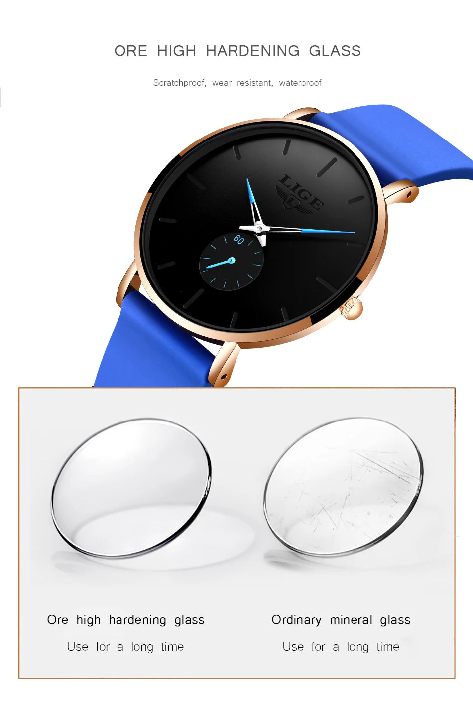 LIGE New Rose Gold Women Watch Business Quartz Watch Ladies Top Brand Luxury Female Wrist Watch Women Girl Clock Relogio Feminin