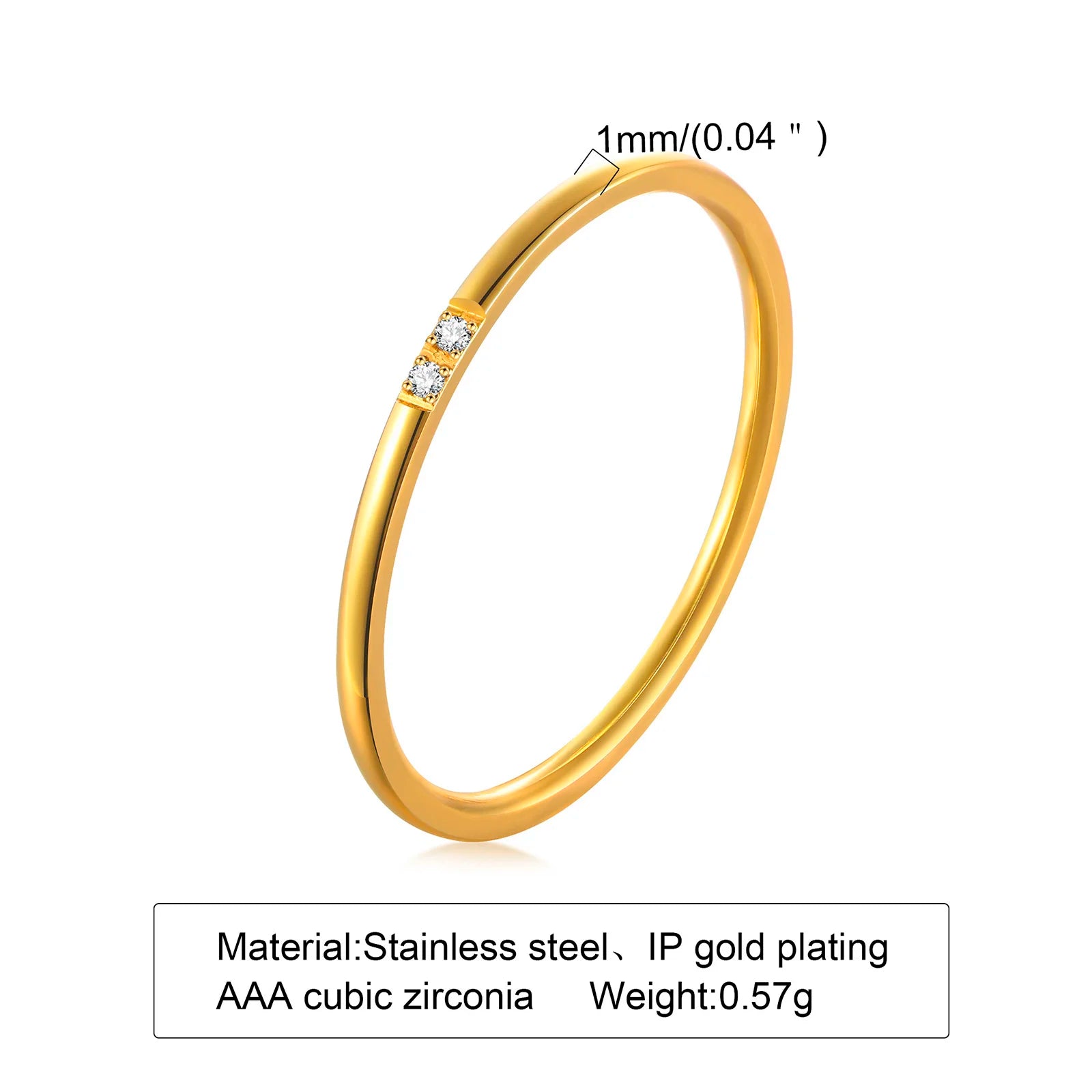2MM Thin Classic Dome Ring - Stainless Steel Wedding Band Men Women