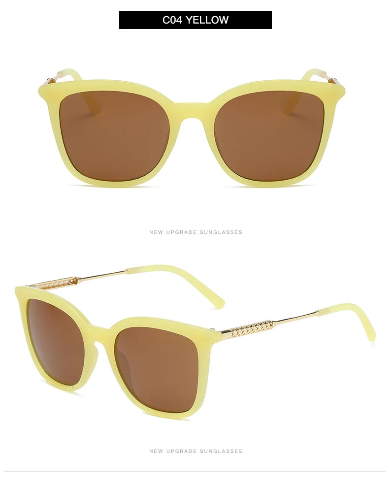 Classic Square Vintage Sunglasses - Alloy Frame Retro Trend UV400
