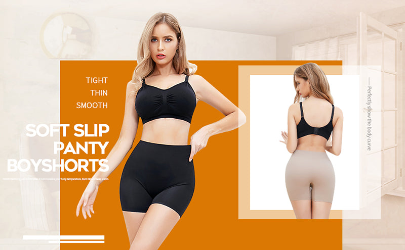 High Waisted Shaper Shorts - Smooth Boyshorts Tummy Control