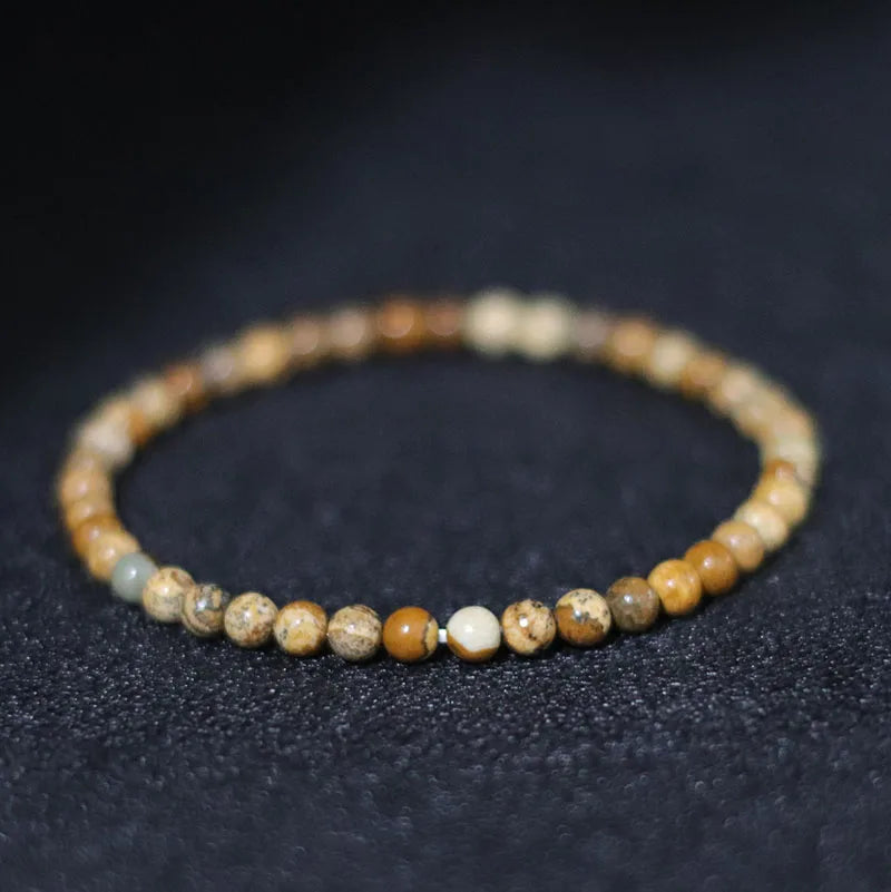 4mm Small Stone Bracelet For Women Men High Quality Map Lava Tiger Eyes Beaded Braclet Yoga Charm Braslet Accessories Jewelry