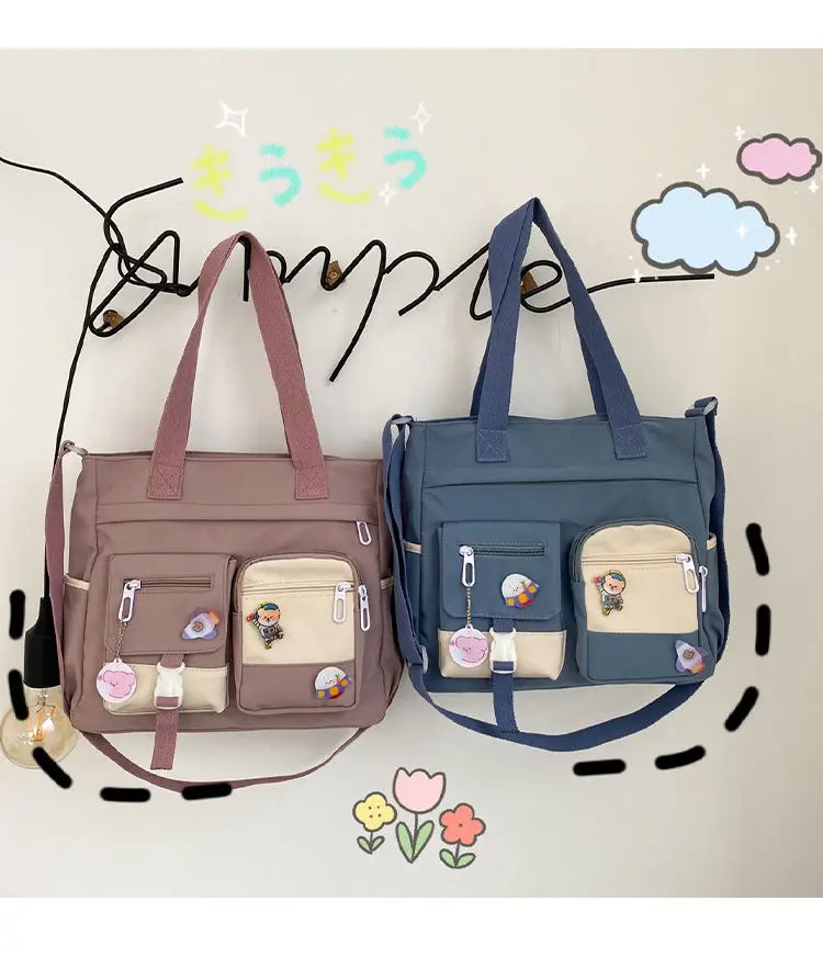 Waterproof Canvas Women Handbags Shoulder Bags Nylon Ladies Tote Messenger Bag Oxford Handbag Crossbody Bags for Girls Satchels