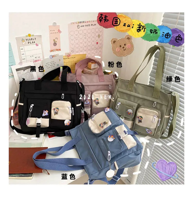 Waterproof Canvas Women Handbags Shoulder Bags Nylon Ladies Tote Messenger Bag Oxford Handbag Crossbody Bags for Girls Satchels