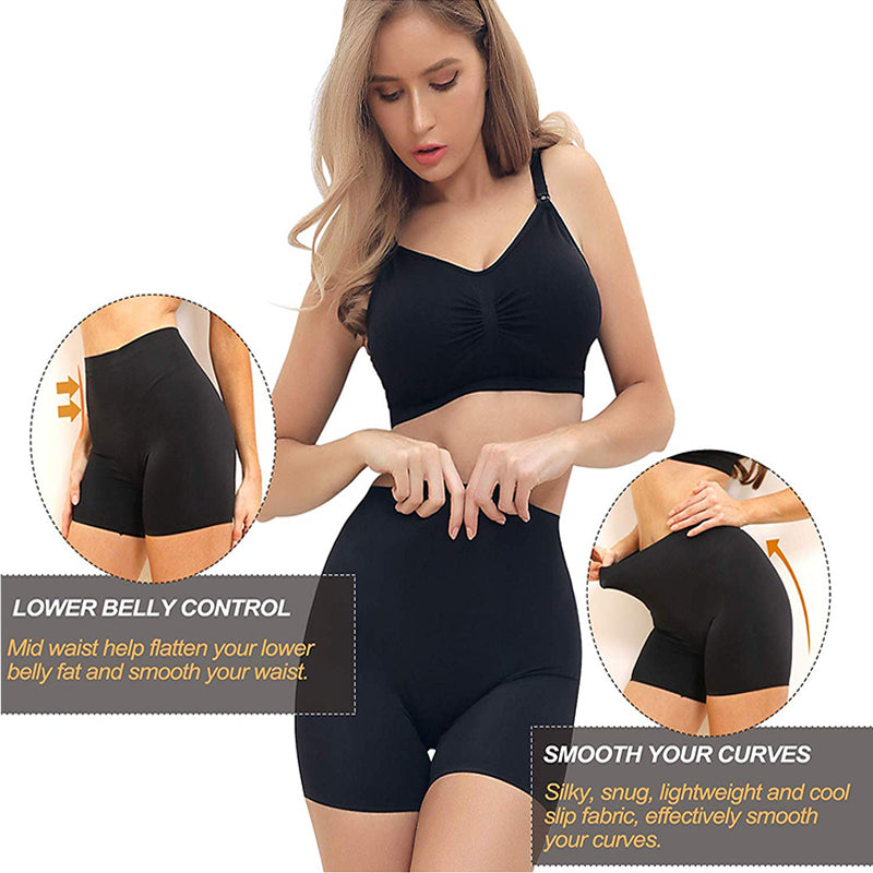 High Waisted Shaper Shorts - Smooth Boyshorts Tummy Control