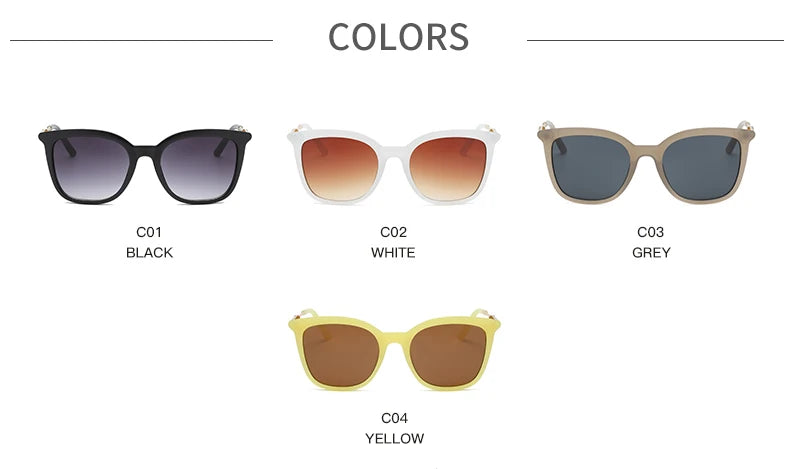 Classic Square Vintage Sunglasses - Alloy Frame Retro Trend UV400
