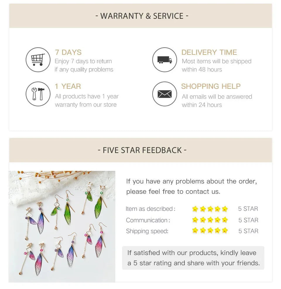 Handmade Fairy Simulation Wing Earrings Insect Butterfly Wing Drop Earrings Foil Rhinestone Earrings Romantic Bridal Jewelry