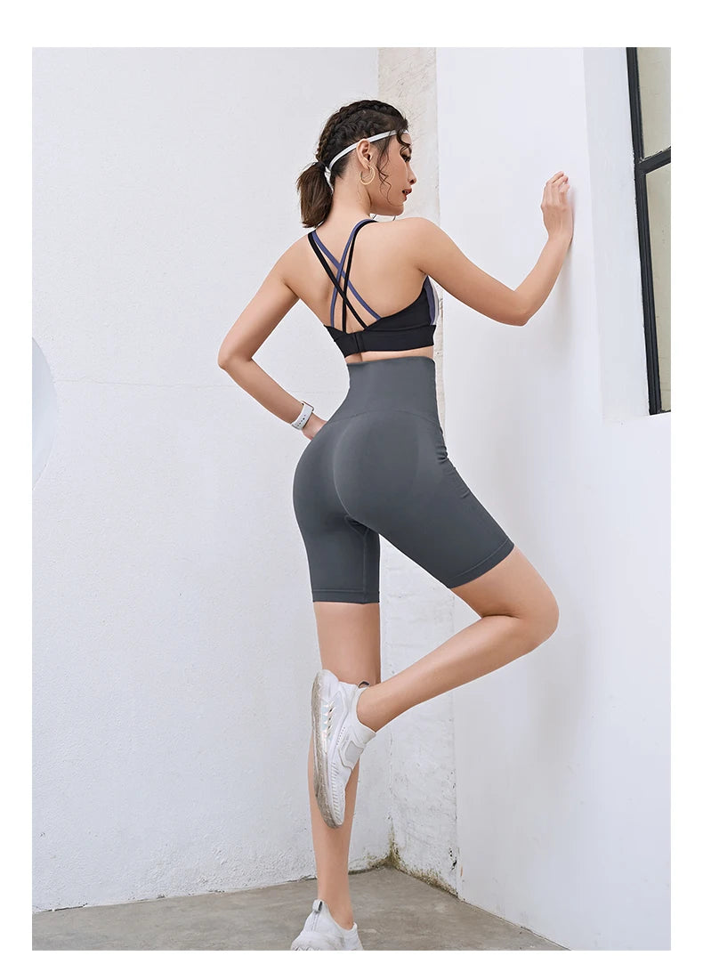 Fitness Women Corset Push Hip Postpartum High Waist Yoga Pants Workout Seamless Leggings Sportswear Gym Running Training Tights
