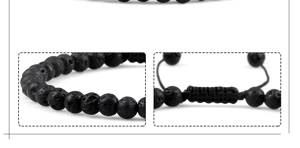 Adjustable 4mm Chakra Beads Bracelet Mini Natural Stone Agats Lava Tiger Eye Beaded Bracelets & Bangles Women Men Gift Jewelry