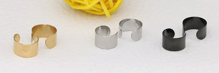 Korean Men's Ear Cuff Fashion Titanium Steel Clip Earrings For Men Single Ear Clips Without Pierced Ears Stainless Steel Jewelry