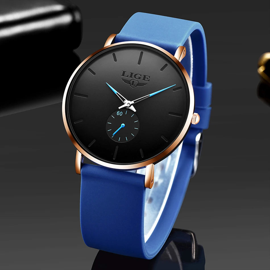 LIGE New Rose Gold Women Watch Business Quartz Watch Ladies Top Brand Luxury Female Wrist Watch Women Girl Clock Relogio Feminin
