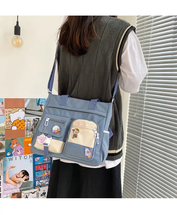 Waterproof Canvas Women Handbags Shoulder Bags Nylon Ladies Tote Messenger Bag Oxford Handbag Crossbody Bags for Girls Satchels