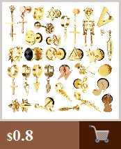 New Punk Stainless Steel Chain Hoop Earrings For Women Men 2021 Trendy Goth Pop Hip Hop Pendants Ear Jewelry Accessories Earring