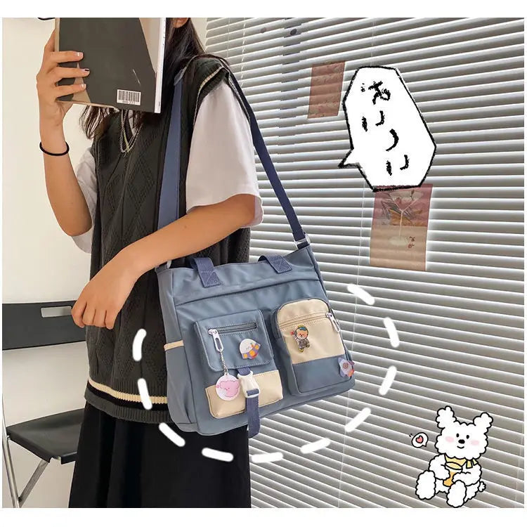 Waterproof Canvas Women Handbags Shoulder Bags Nylon Ladies Tote Messenger Bag Oxford Handbag Crossbody Bags for Girls Satchels