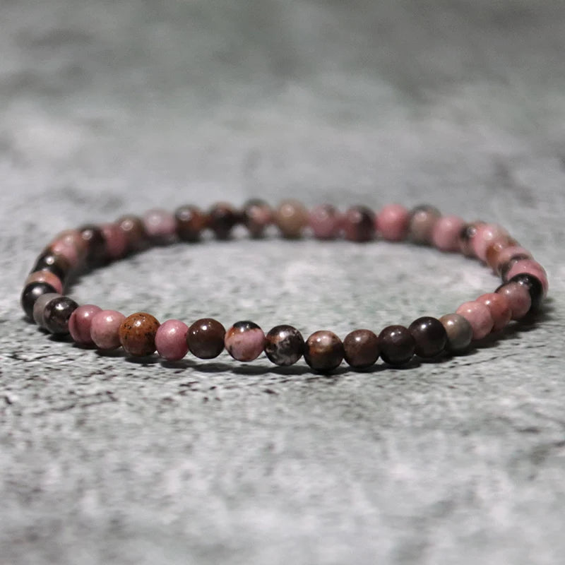 4mm Small Stone Bracelet For Women Men High Quality Map Lava Tiger Eyes Beaded Braclet Yoga Charm Braslet Accessories Jewelry