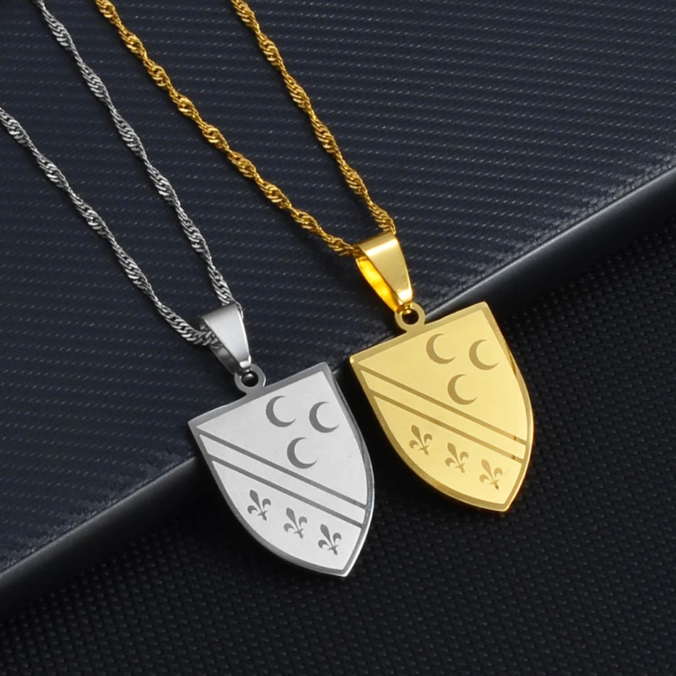 Anniyo Bosnians Pendant Necklaces Gold Color Silver Color Charm Bosna Bosniak Jewelry #264521