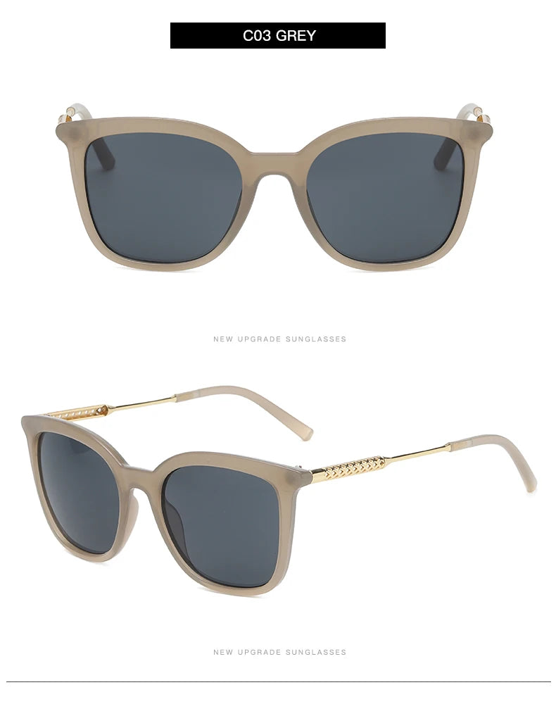 Classic Square Vintage Sunglasses - Alloy Frame Retro Trend UV400