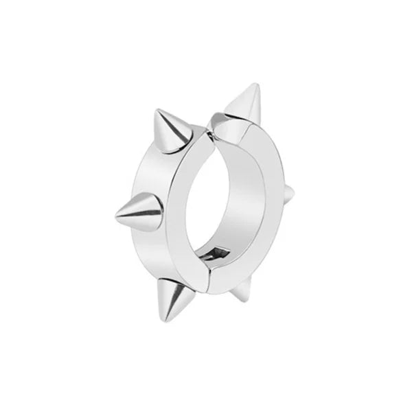 1Pc Punk Steel-color Stainless Steel Painless Ear Clip Earrings For Men/Women Street Pop Non Piercing Fake Earrings Jewelry Gift