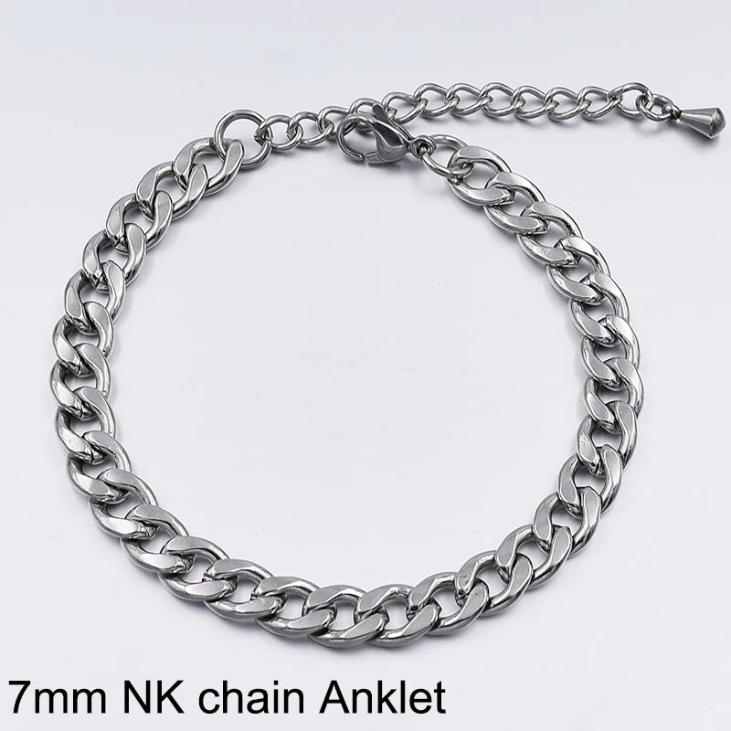 Stainless Steel Anklets For Women Beach Foot Jewelry Leg Chain Ankle Bracelets Men or Women Holiday Accessories 2025 New