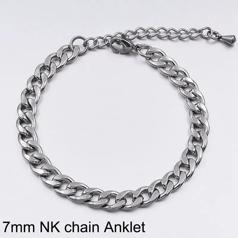 Stainless Steel Anklets For Women Beach Foot Jewelry Leg Chain Ankle Bracelets Men or Women Holiday Accessories 2025 New