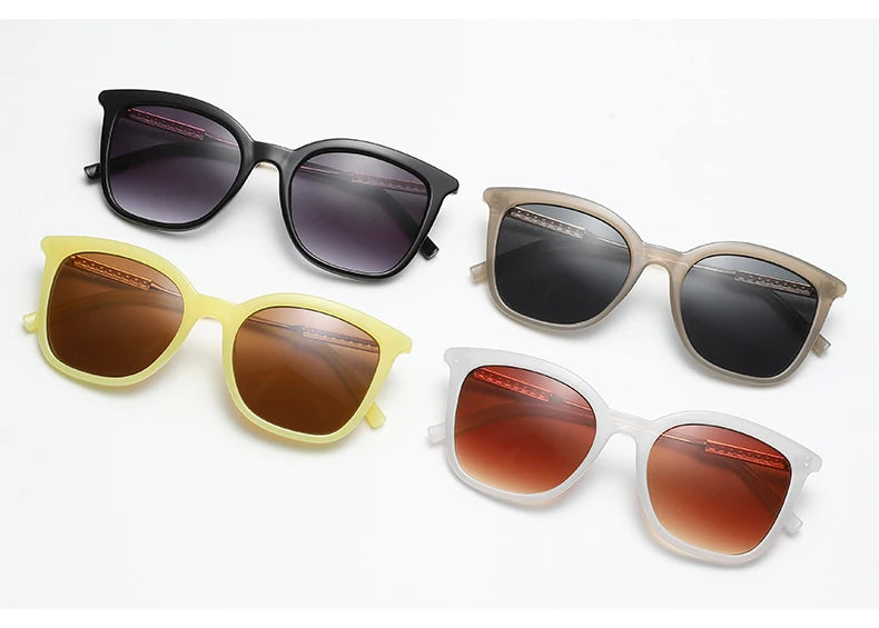 Classic Square Vintage Sunglasses - Alloy Frame Retro Trend UV400