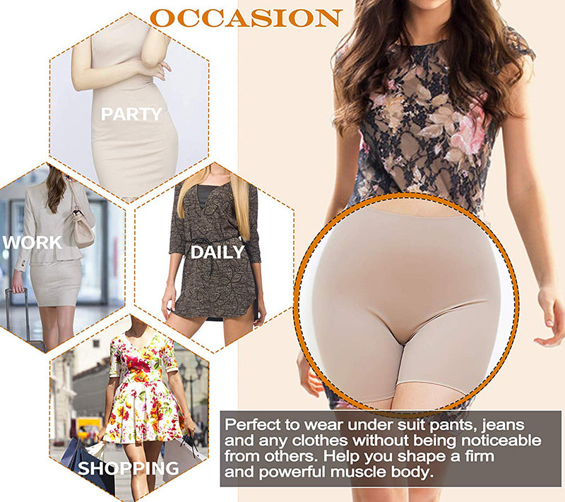 High Waisted Shaper Shorts - Smooth Boyshorts Tummy Control