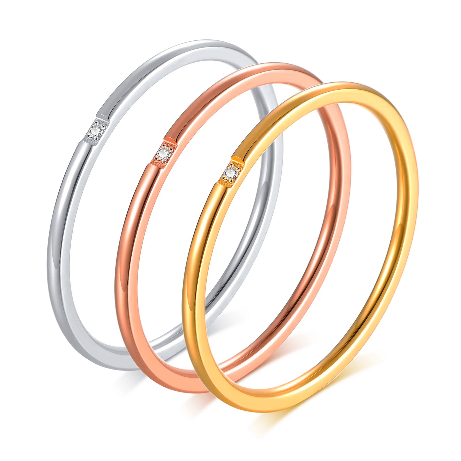 2MM Thin Classic Dome Ring - Stainless Steel Wedding Band Men Women