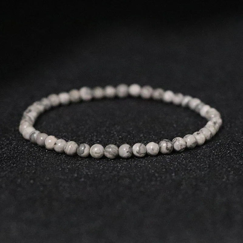 4mm Small Stone Bracelet For Women Men High Quality Map Lava Tiger Eyes Beaded Braclet Yoga Charm Braslet Accessories Jewelry