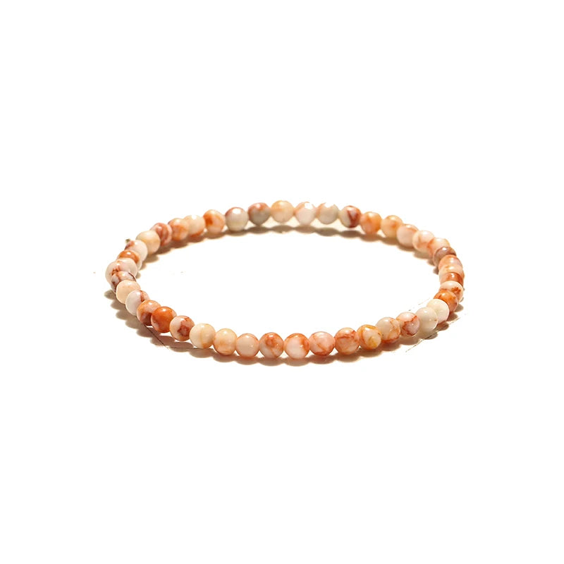 4mm Small Stone Bracelet For Women Men High Quality Map Lava Tiger Eyes Beaded Braclet Yoga Charm Braslet Accessories Jewelry