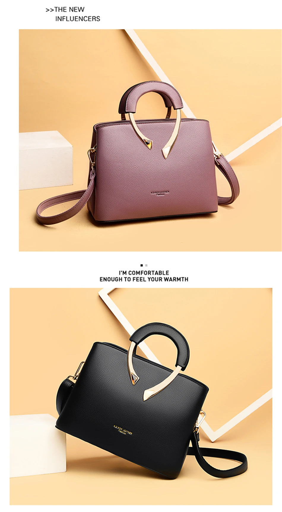 VANDERWAH Leather Tote - Designer Crossbody Shoulder Bag 2024