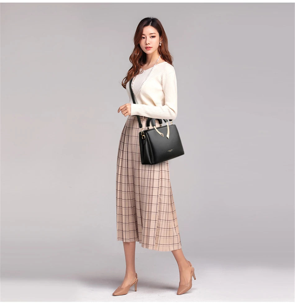 VANDERWAH Leather Tote - Designer Crossbody Shoulder Bag 2024