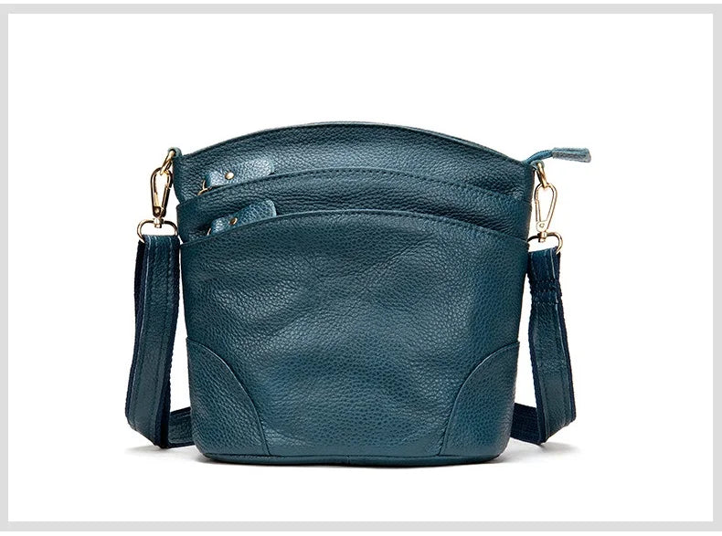 Genuine Leather Women Messenger Bags Cow Leather Crossbody Shoulder Bag Small Female Handbags Capacity Phone Bag for Girls