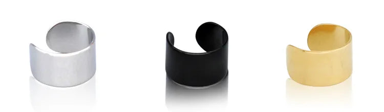 Korean Men's Ear Cuff Fashion Titanium Steel Clip Earrings For Men Single Ear Clips Without Pierced Ears Stainless Steel Jewelry