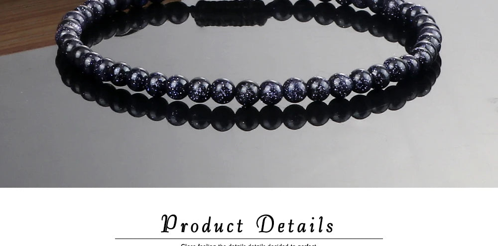 Adjustable 4mm Chakra Beads Bracelet Mini Natural Stone Agats Lava Tiger Eye Beaded Bracelets & Bangles Women Men Gift Jewelry