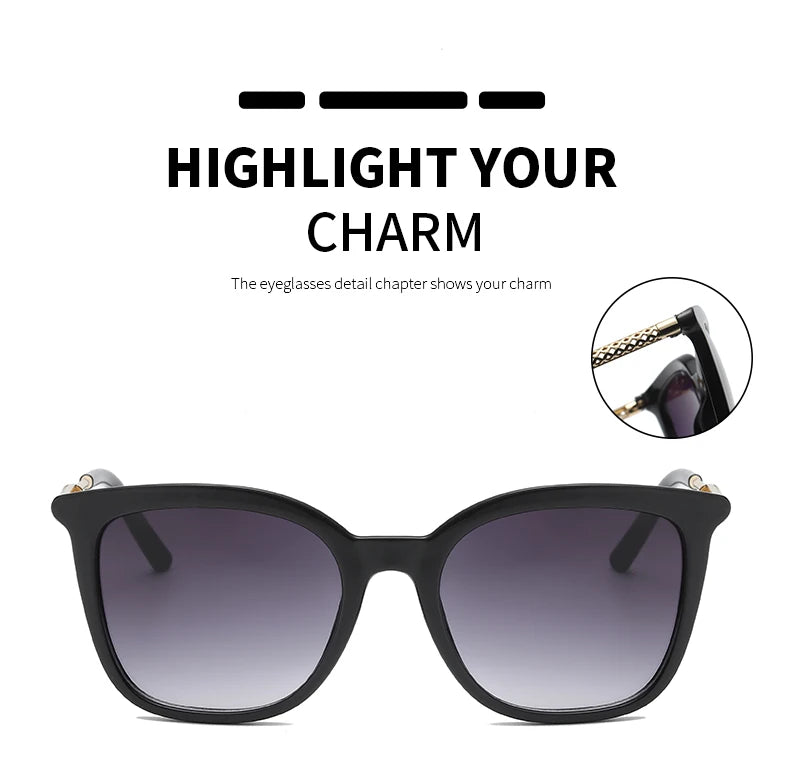 Classic Square Vintage Sunglasses - Alloy Frame Retro Trend UV400
