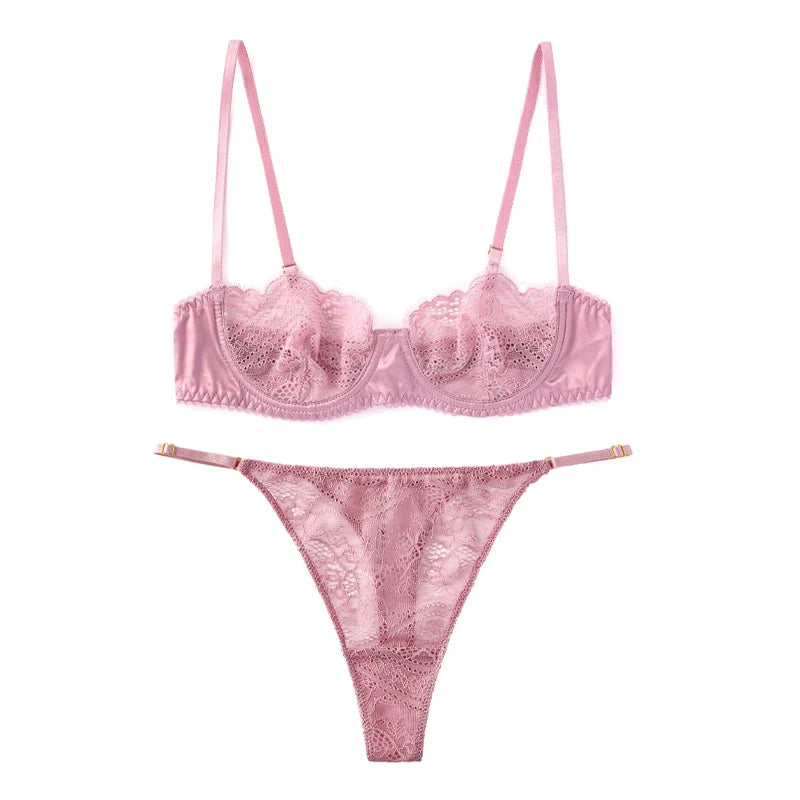 TERMEZY Lingerie Women's Underwear Set Sexy Lace Erotic Brassiere Female Underwear Lace Bra Panties G-String Bra & Brief Sets