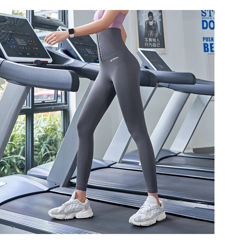 Fitness Women Corset Push Hip Postpartum High Waist Yoga Pants Workout Seamless Leggings Sportswear Gym Running Training Tights