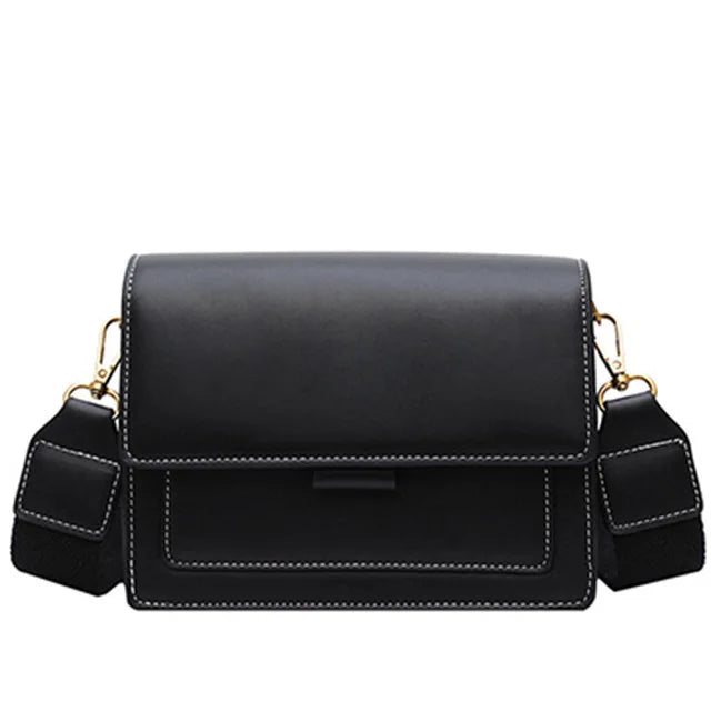 Contrast Color Leather Shoulder Bags For Women New Travel Crossbody Bag  Fashion Simple Shoulder Bag Ladies Flap Bag Handbag