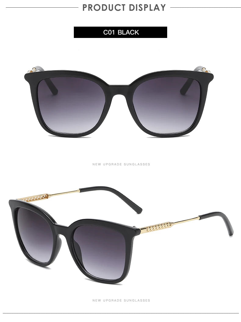 Classic Square Vintage Sunglasses - Alloy Frame Retro Trend UV400