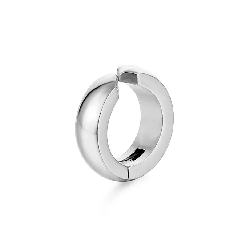 1Pc Punk Steel-color Stainless Steel Painless Ear Clip Earrings For Men/Women Street Pop Non Piercing Fake Earrings Jewelry Gift